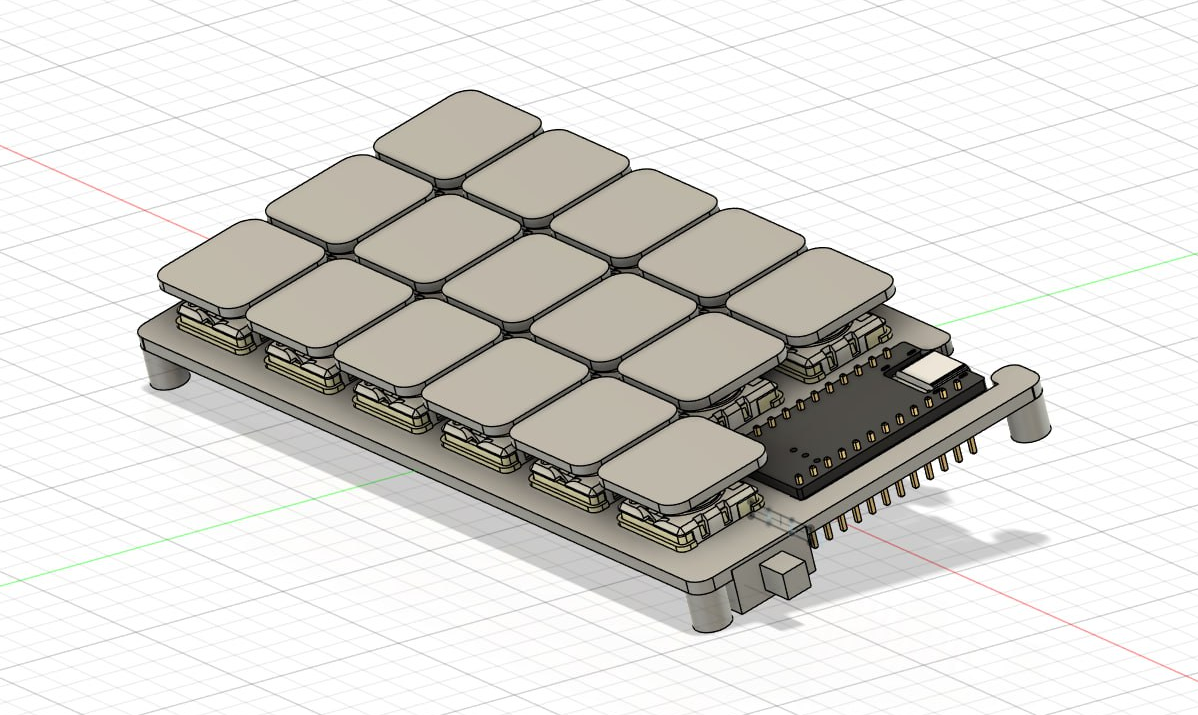 Modelagem 3D do teclado